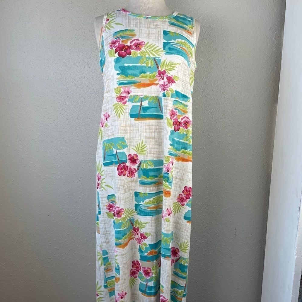 Teddi Tropical Floral Maxi Dress Size M EUC